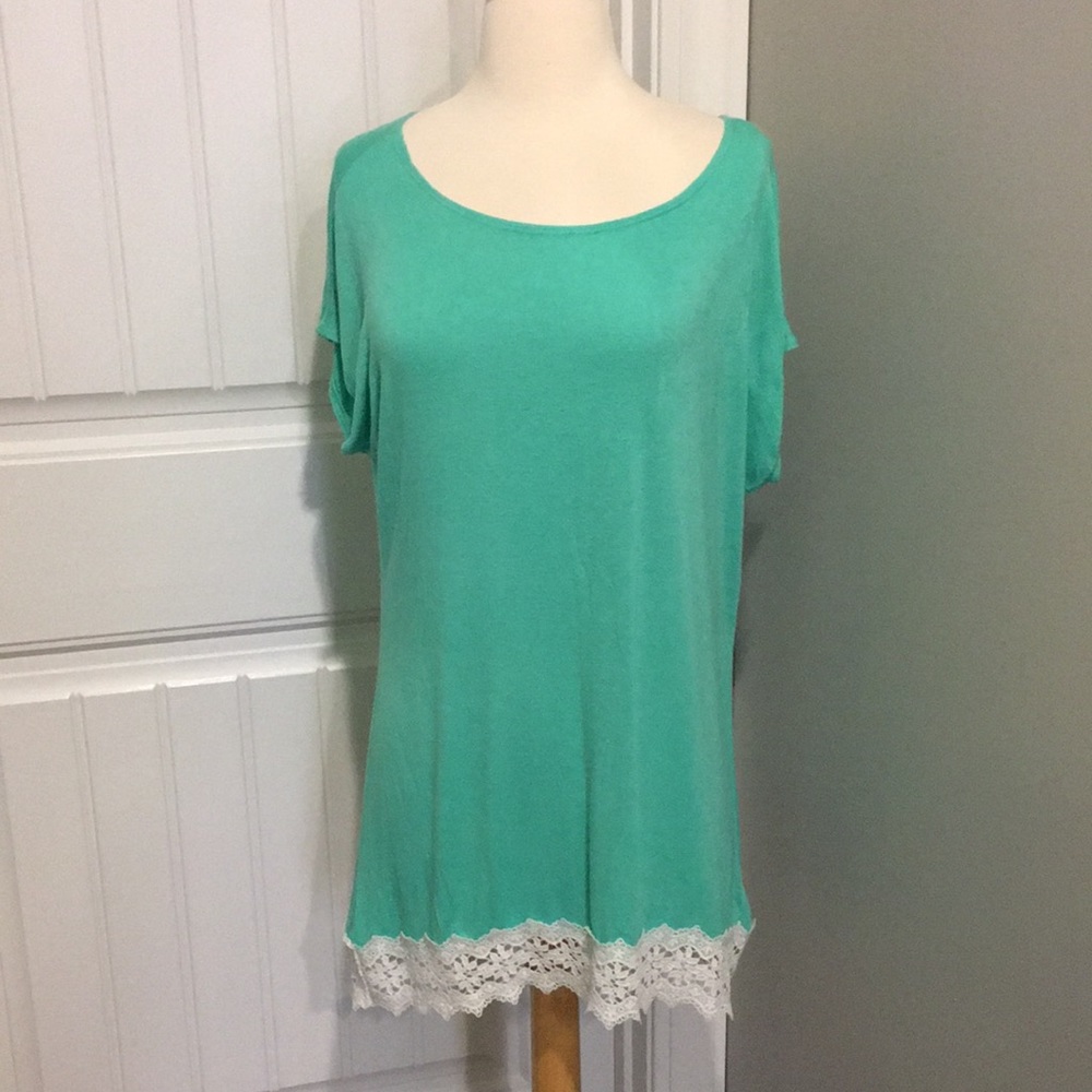 Beautiful Boutique Lace Trimmed Tunic